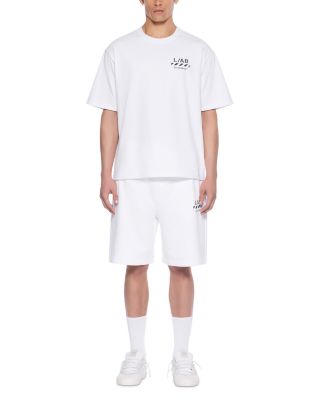 Off-White Cotton Diagonal Graphic Crewneck T-Shirt