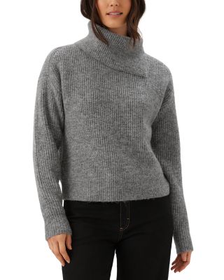 Split Neck Drop Sleeve Sweater