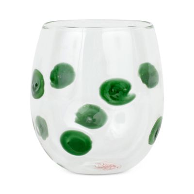 Drop Green Stemless Wine Glass