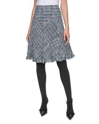 Fringe Trim Flared Skirt
