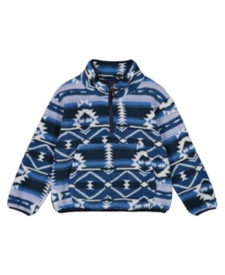 Boys' Mid-Season Plush Half Zip Kangaroo Pocket Pullover Jacket - Little Kid