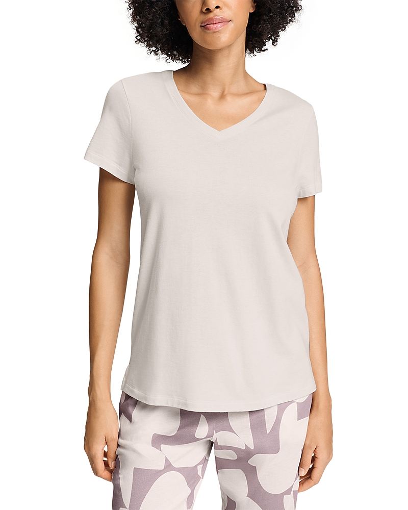 Hanro Sleep & Lounge Short Sleeve V-Neck Shirt