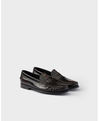  Men's Brushed Leather Loafers