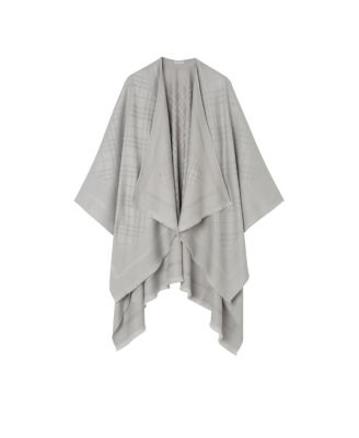  Check Wool Cashmere Cape