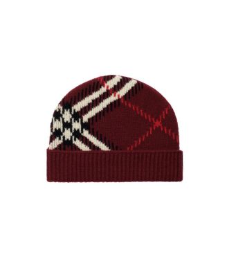 Check Cashmere Blend Beanie