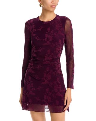 Floral Jacquard Mesh Mini Dress - Exclusive