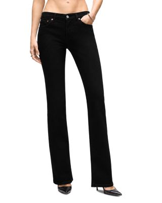 The Low Rise Micro Bootcut Jeans in Black