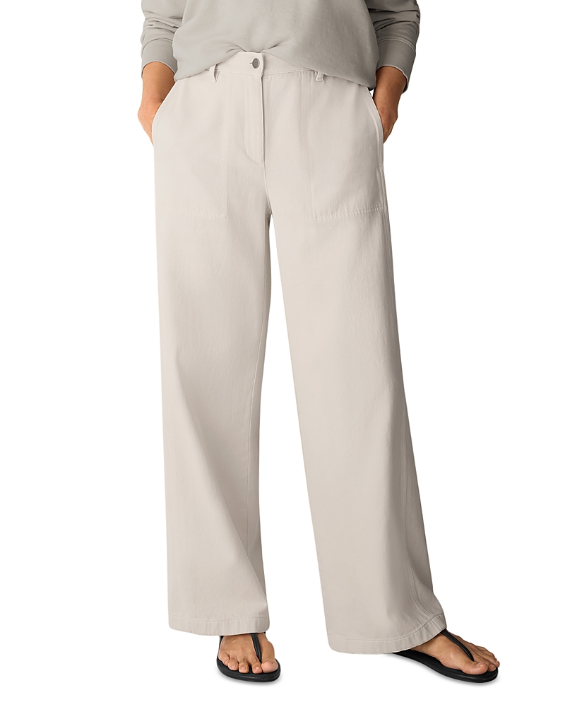 Eileen Fisher High Waisted Wide Leg Full Length Pants