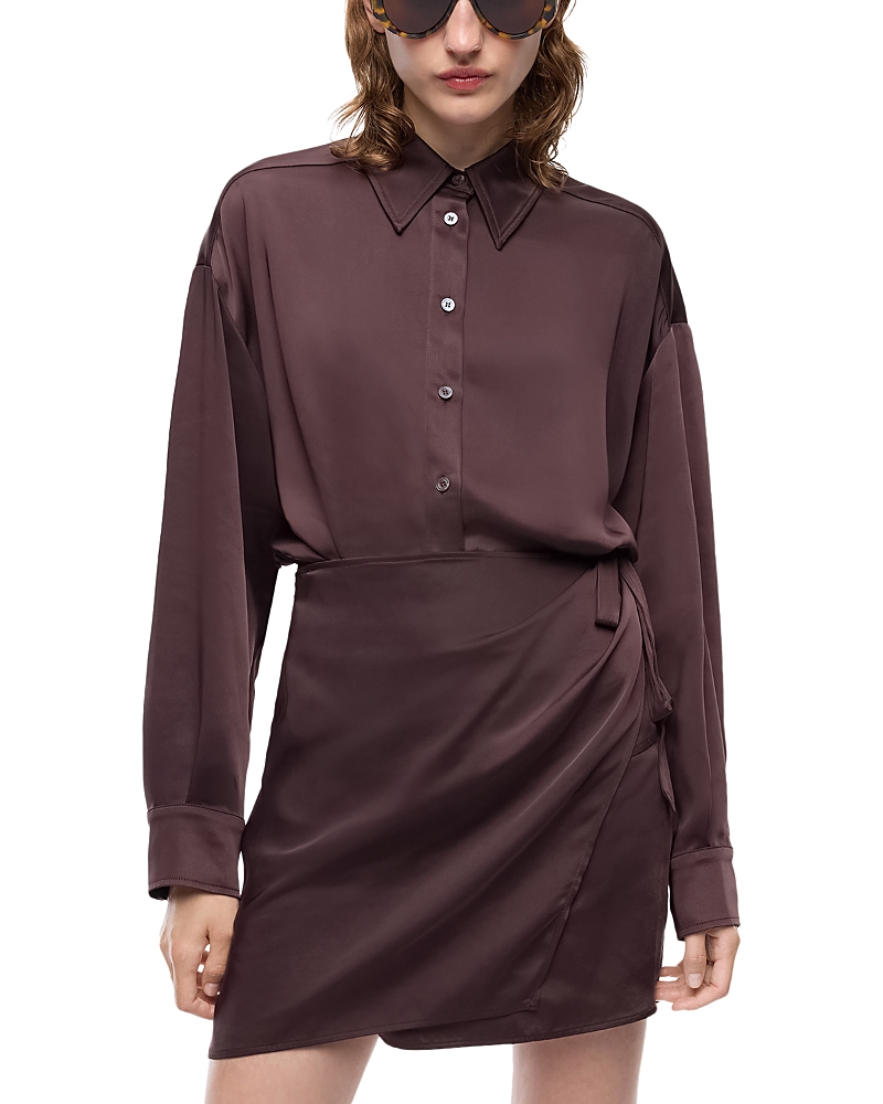 Pinko Asfodelo Washed Twill Shirt Dress