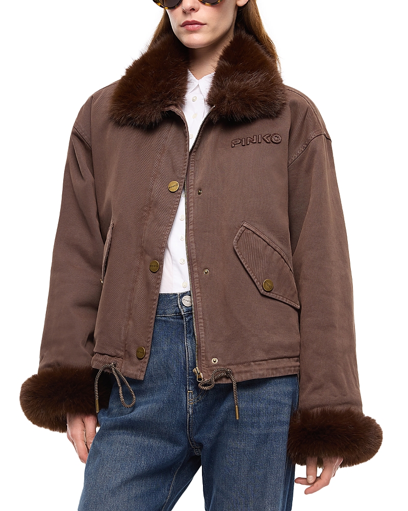 Pinko Garlate Cotton & Aspen Effect Jacket