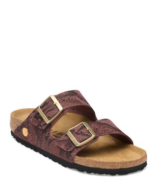 Birkenstock Women's Arizona Snake Print Suede Sandals