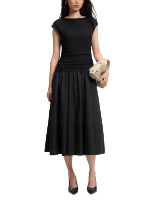 Estruci Mixed Media Midi Dress