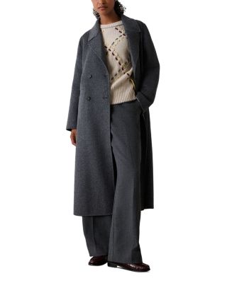 Relaxed Double Faced Wool Blend Coat