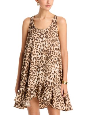 Michael Kors Mini Ruffled Hem Tank Dress