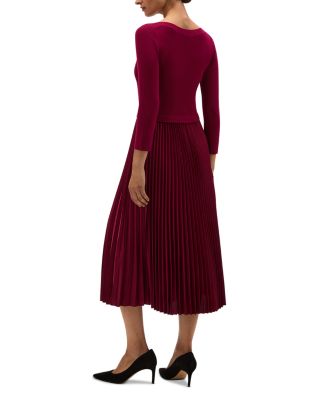 Lucinda Mixed Media Midi Dress - thumbnail 2