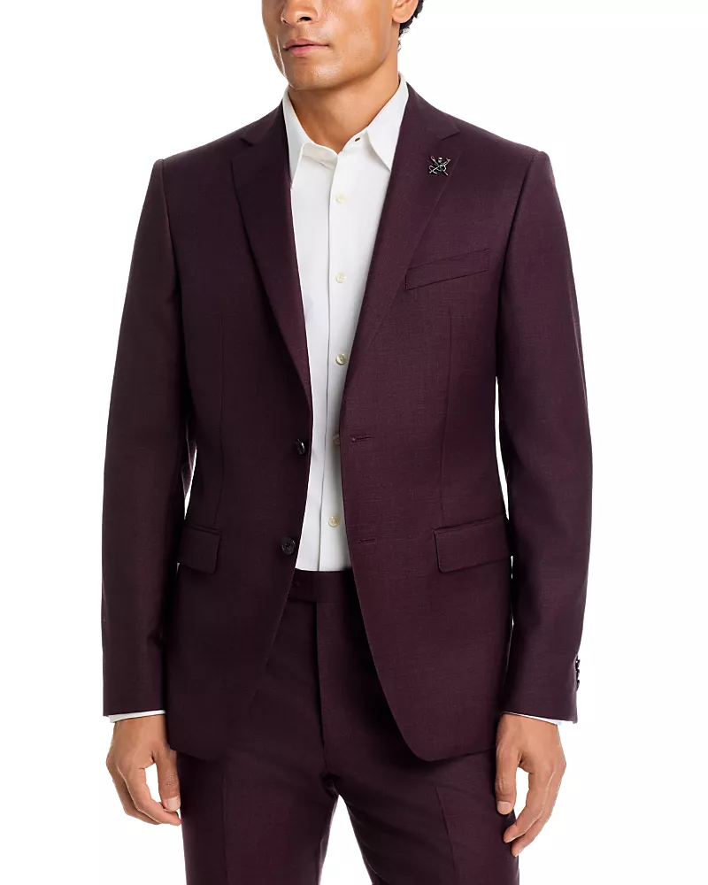 John Varvatos Star Usa Sharkskin Slim Fit Wool Suit Jacket