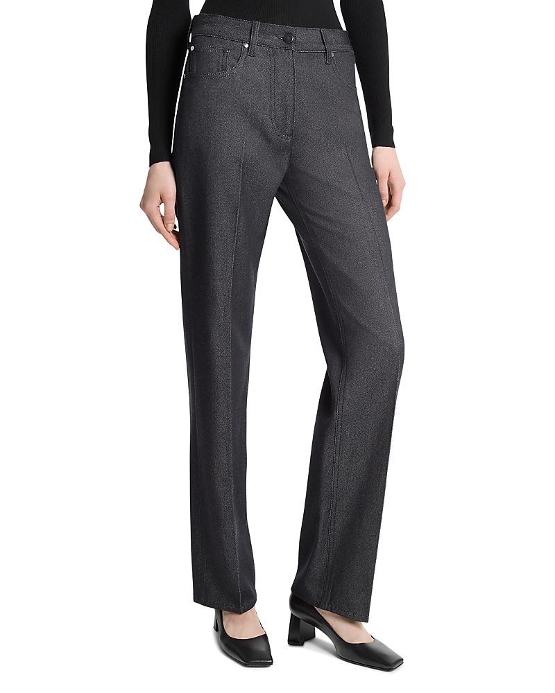 Michael Kors Collection Stovepipe Straight Leg Jeans in Midnight