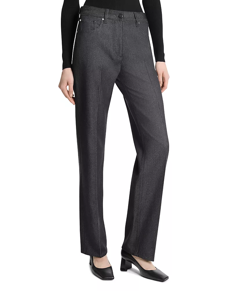 Michael Kors Collection Stovepipe Straight Leg Jeans in Midnight
