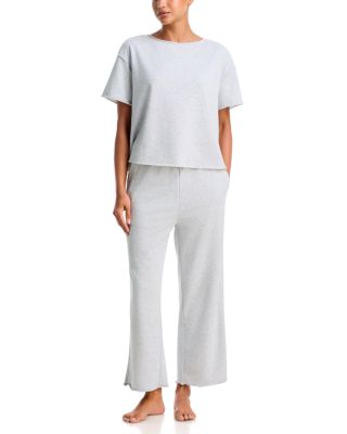 525 America Raw Edge Short Sleeve Cotton Blend Pajama Set - Exclusive