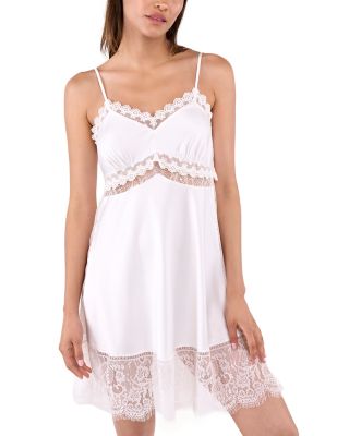 Skyler Lace Trim Satin Chemise