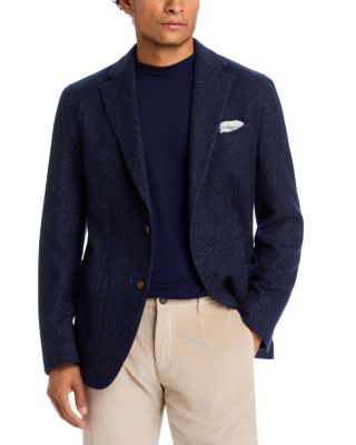 Cashmere & Silk Donegal Herringbone Slim Fit Soft Jacket