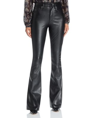 Beverly Faux Leather High Rise Jeans in Black