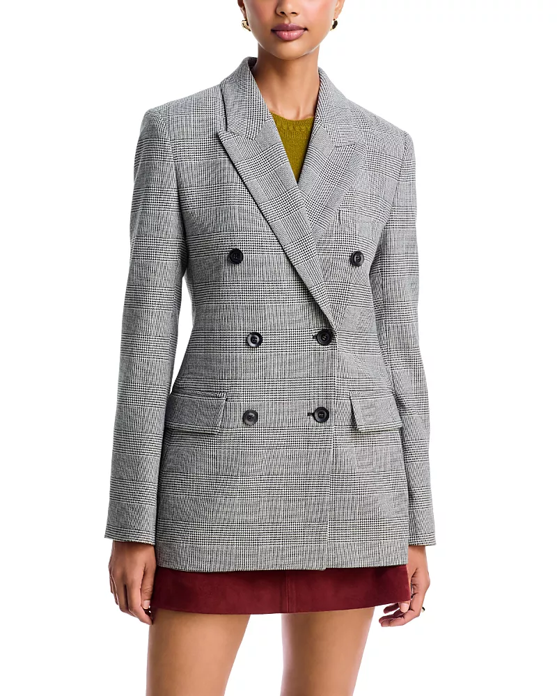 Tanya Taylor Virginia Wool Blend Double Breasted Blazer