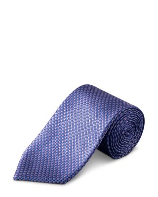Micro Geometric Woven Silk Tie
