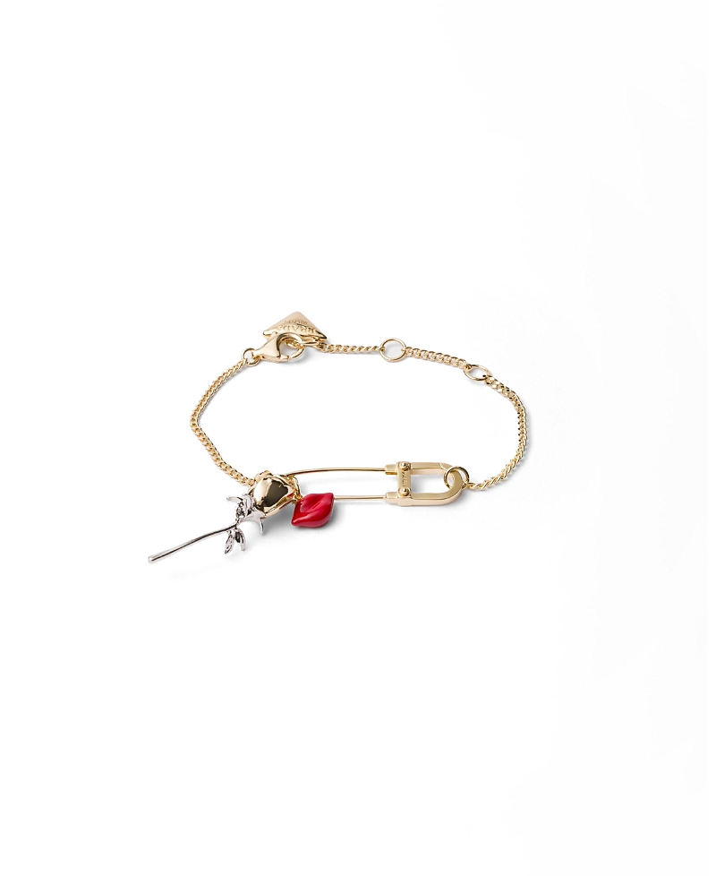 Prada Enameled Metal Bracelet
