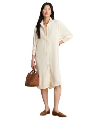 Double Faced Georgette Midi Shirtdress