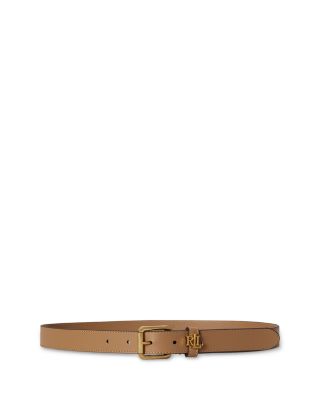 Logo Keeper Leather Skinny Belt