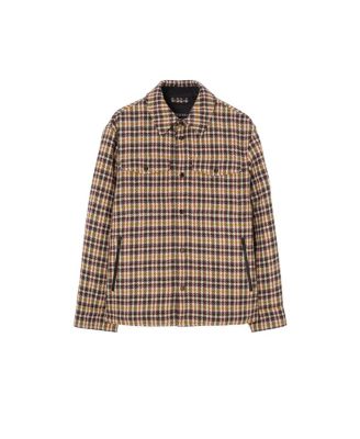  Check Wool Padded Overshirt