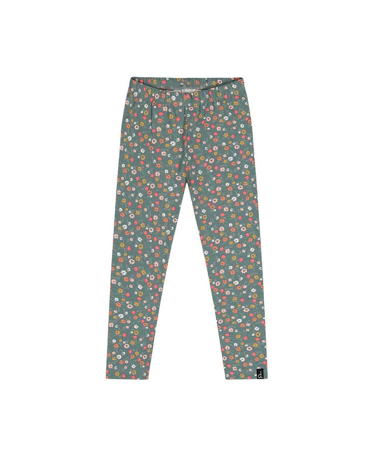 Deux par Deux Girls' Organic Cotton Ditsy Floral Elastic Waist Leggings - Baby