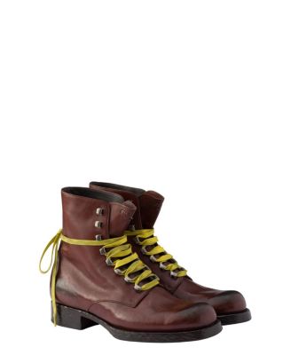  Men's Leather Laced Booties