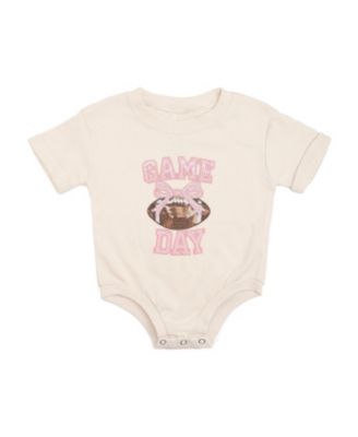 Girls' Game Day Sequin Patch Short Sleeve Romper - Baby