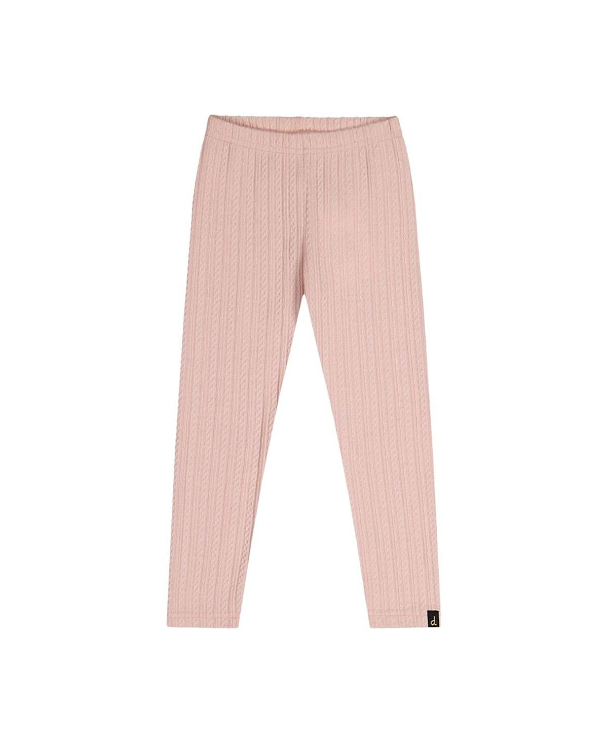Deux par Deux Girls' Jacquard Ribbed Elastic Waist Leggings - Little Kid