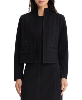 Relaxed LuxeStretch Ponte Contrast Stitch Jacket