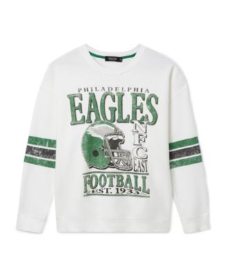 Junk Food Clothing Women's Philadelphia Eagles Oversized Striped Fleece