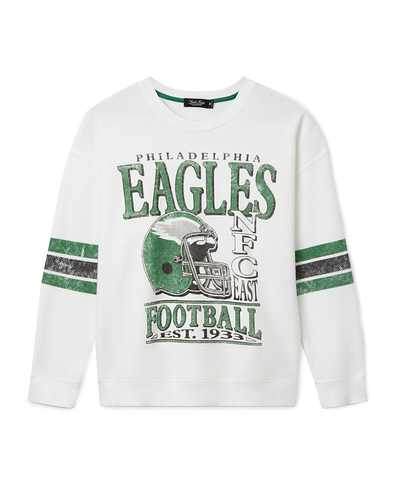 Junk Food Clothing Women's Philadelphia Eagles Oversized Striped Fleece