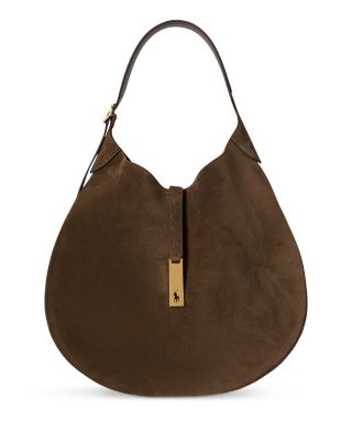 Polo ID Large Suede Shoulder Bag