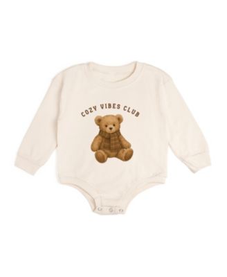 Boys' Cozy Teddy Long Sleeve Romper - Baby