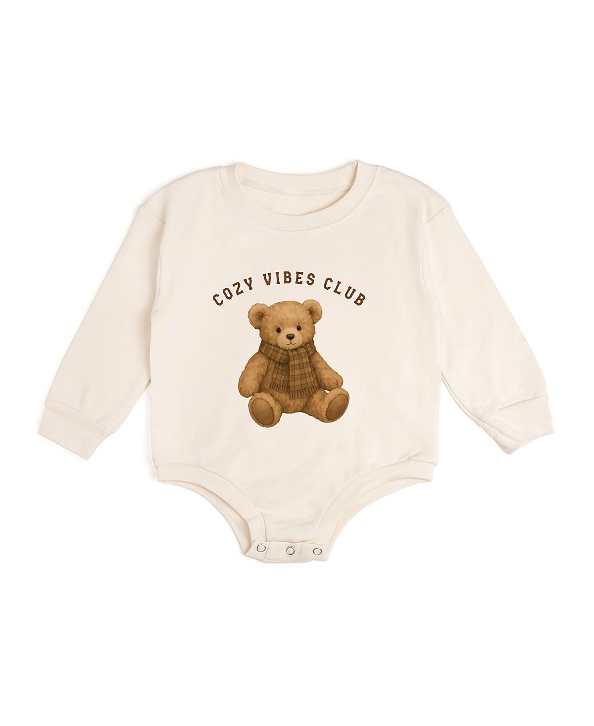 Sweet Wink Boys' Cozy Teddy Long Sleeve Romper - Baby
