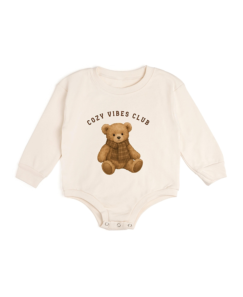 Sweet Wink Boys' Cozy Teddy Long Sleeve Romper - Baby