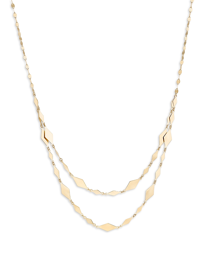 Lana 14K Yellow Gold Alternating Kite Link Layered Necklace, 16