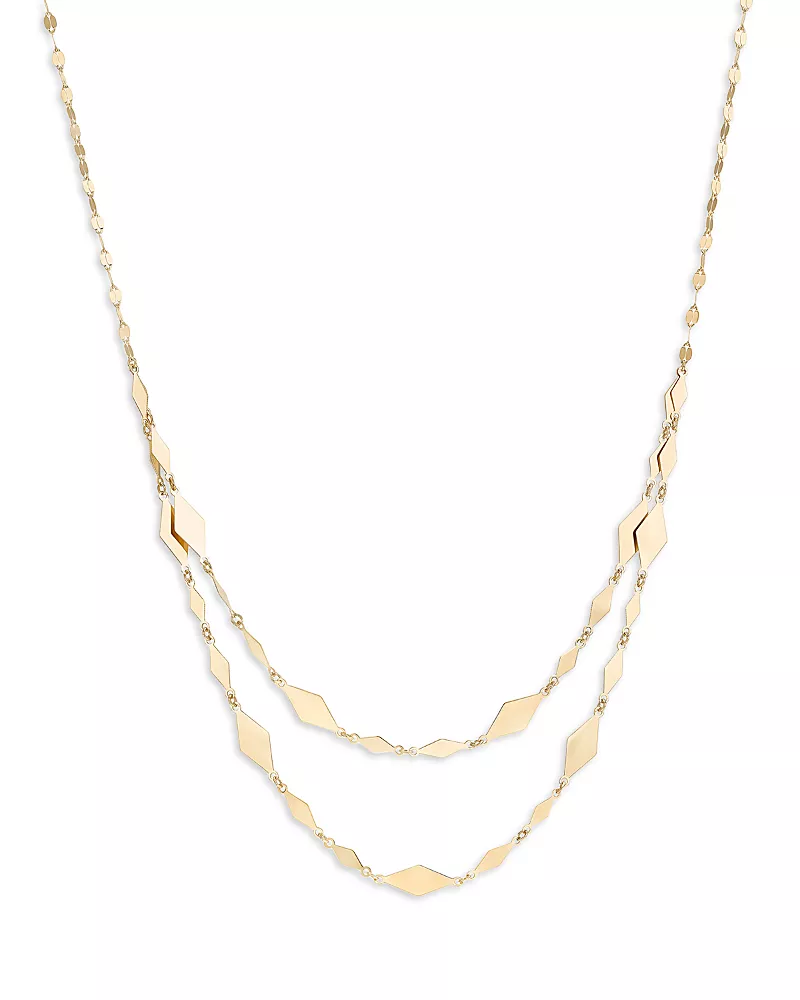 Lana 14K Yellow Gold Alternating Kite Link Layered Necklace, 16