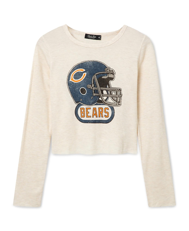 Junk Food Clothing Women's Chicago Bears Helmet Crop Thermal