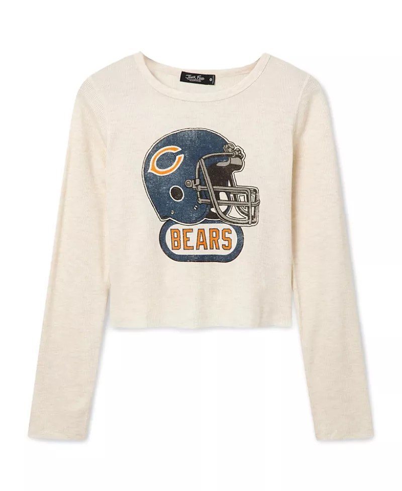 Junk Food Clothing Women's Chicago Bears Helmet Crop Thermal