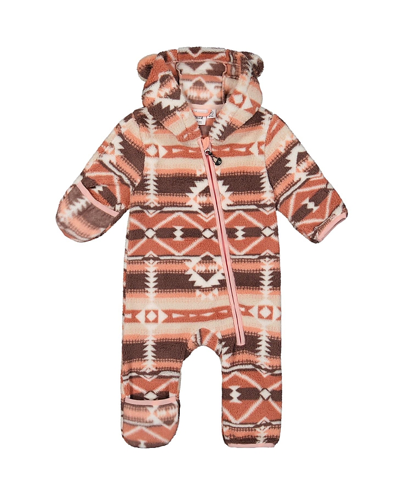 Deux par Deux Girls' Mid-Season Fleece Animal Ear Hood Fold-Over One-Piece Outerwear - Baby