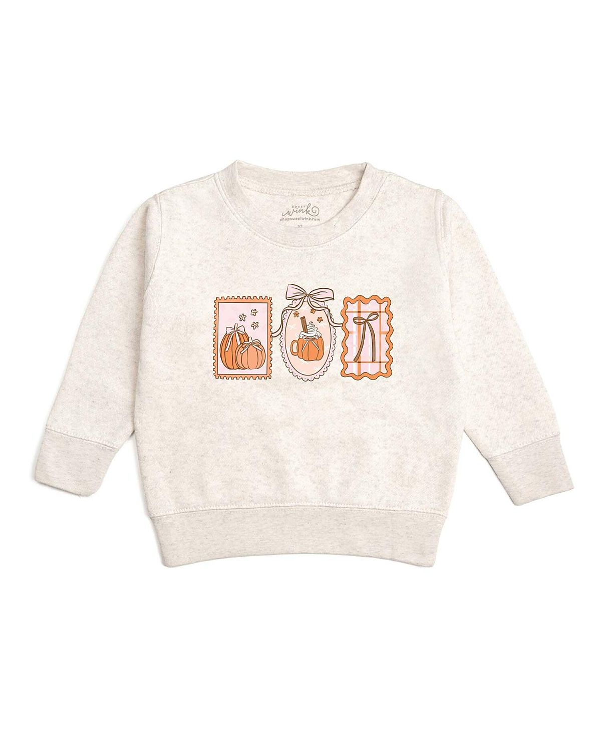 Sweet Wink Girls' Pumpkin Cameo Sweatshirt - Big Kid