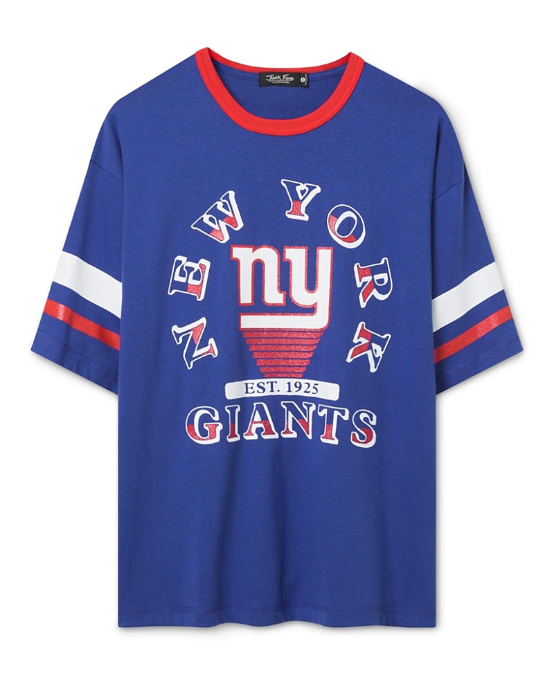 Junk Food Clothing Women's New York Giants Glitter Boxy Ringer